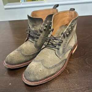 Taft Olive Green Suede Boots